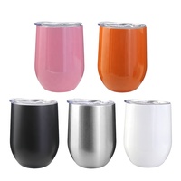 Vente en gros en acier inoxydable 6oz gobelet à vin et à bière en forme d'oeuf gobelets à double paroi pour enfants