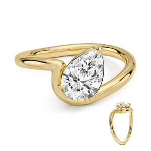 Tùy Chỉnh 1CT 2ct Vs1 Vs2 IGI Chứng Nhận Tổng Hợp Kim Cương Nhẫn Lê Cắt 9K 10K 14K 18K Phòng Thí Nghiệm Grown Kim Cương Nhẫn - Product Image 4