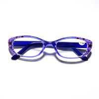 Vente en gros de lunettes de lecture ovales à fleurs élégantes pour femmes