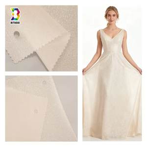 Novo Tecido de Organza 100% Poliéster, Alta Densidade, Seda Satin Respirável e Leve para Vestido de Casamento e Cortina - Product Image 1
