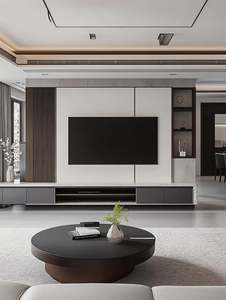 Meuble TV moderne de luxe 2025 Meuble de maison intelligente en bois massif de dernière conception pour le salon et la chambre à coucher pour les hôtels - Product Image 2