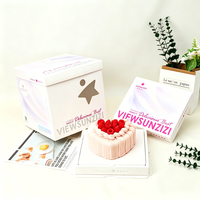 Scatole per Torte Personalizzate con Manico e Finestra, Confezioni di Lusso per Pasticceria, Adatte per Torte di Compleanno, Supporto per Stampa Logo Personalizzato