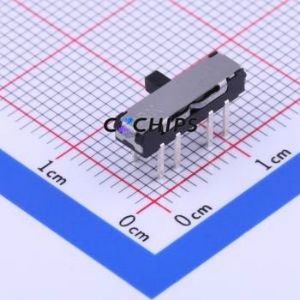 JS203011AQN Slide Switch Through hole Component (THT) Switch Double Pole Three Throw Rectangle Pin Header PC Pin 300mA - Product Image 1