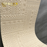 MIGLIORE Carreaux muraux souples en pierre MCM, Nouveau design, Feuille de pierre flexible, Motif géométrique tribal tatoué