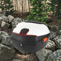 Top Case Moto Populaire Verrouillable, Boîte Arrière de Scooter Grande Capacité, Coffre de Rangement pour Casque pour Trajets Quotidiens