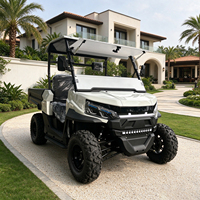 Voiturette de golf électrique à couple élevé, 4 places, avec moteur AC sélectionnable 5KW 7.5KW et roues en aluminium personnalisées