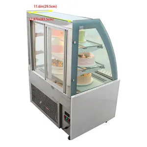 商用空气冷却器弧形桌面保鲜柜冷藏蛋糕冰淇淋展示柜陈列柜