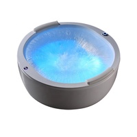 Luxe Intérieur Corps Spa Autoportant Intelligent Acrylique Jet LED Baignoire à Remous avec Système de Contrôle Balboa Design Moderne pour Hôtels