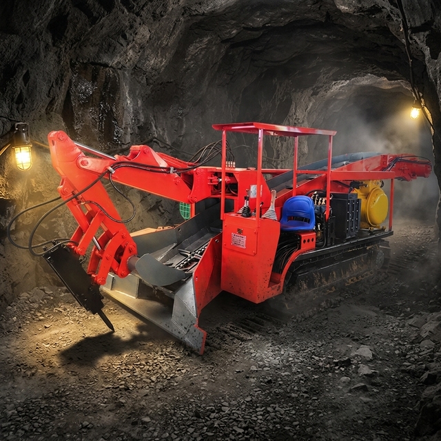 Small Digging Machine Mucking Side Loader Underground Mining Equipment Tunnel Crawler Muck Shovel Loader