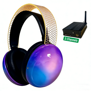 หูฟังดีเจ Silent Disco แบบไร้สาย RF สำหรับ 1 ถึงหลายคน ครอบหูตัดเสียงรบกวน ENC แบตเตอรี่ใช้งานได้นาน 20 ชั่วโมง ไฟ RGB สำหรับงานปาร์ตี้ คลับ ท่องเที่ยว โยคะ - Product Image 6