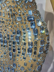 Novance Y4785 خدمات تصميم الملابس نرى من خلال مخصص صنع فستان حفلة موسيقية مطرز بالخرز الكريستال الجملة الملابس النسائية البوتيك - Product Image 4