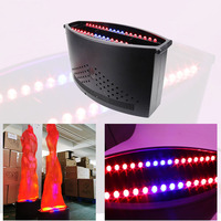 Lumière LED à flamme simulée en tissu de soie, 1,5 m, rouge, avec double souffleur, pour scène DJ, discothèque et événements festifs