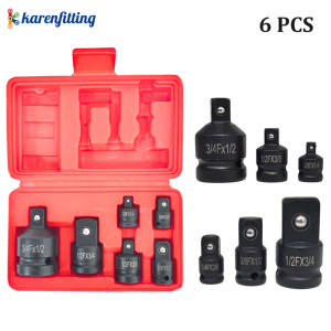 6 Buah Kit Reducer Adaptor Soket Drive 1/4" 3/8" 1/2" 3/4" Konverter Kunci Impack - Product Image 2