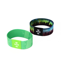 Bracelet RFID extensible personnalisé avec logo, étanche, puce 213 NFC, pour identification sportive