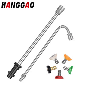 Tige d'extension pour nettoyeur haute pression Hanggao 1/4 en acier inoxydable avec buses pour le nettoyage de voitures - Product Image 1