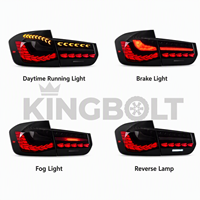 Feux arrière LED double écaille de dragon 12V 6000K, clignotants séquentiels, feux de freinage, feux antibrouillard, modification pour BMW Série 3 F30 F35