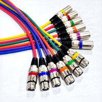 Ensemble de câbles micro XLR mâle-femelle à code couleur transfrontalier avec conducteur en cuivre pour audio équilibré