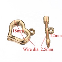 Fermoir en forme de cœur pour la fabrication de bijoux DIY, connecteur de collier, accessoire de bracelet, accessoires de bijouterie