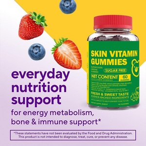 <span class=keywords><strong>Integratore</strong></span> Alimentare OEM per la Pelle: 60 Caramelle Gommose Senza Zucchero con Vitamine <span class=keywords><strong>A</strong></span>, <span class=keywords><strong>C</strong></span>, D, <span class=keywords><strong>E</strong></span>, K <span class=keywords><strong>e</strong></span> Complesso B per Nutrizione Quotidiana della Pelle - Product Image 2