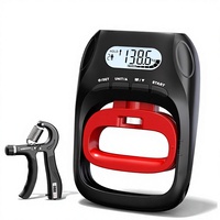 Testeur et entraîneur de force de préhension - Dynamomètre électronique en acier inoxydable avec résistance réglable de 400 lb/180 kg pour le sport