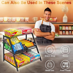 A-Frame <b>Kitchen</b> Storage <b>Rack</b> 3-Tier Black Foldable Standing Shelf For Seasoning Condiment Desktop Organizer - Product Image 2