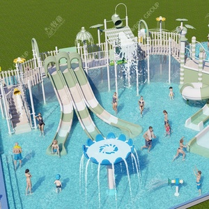 Solution complète pour parcs aquatiques commerciaux et aires de jeux aquatiques : Ensemble d'équipements de jeux aquatiques multi-glissades sur mesure - Product Image 3