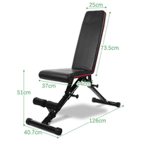 Banc de musculation réglable OneTwoFit pour la musculation à domicile, banc d'entraînement pliable inclinable et déclinable