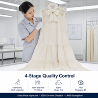 Robe beige tissée unie brodée à col halter pour femme, fabrication OEM ODM, marque privée, vente en gros, approvisionnement en vrac, taille personnalisée, support d'échantillon