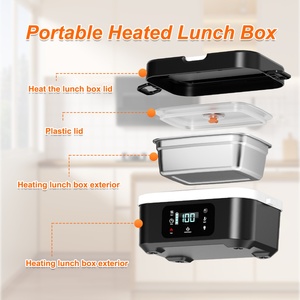 Custom 20000mAh Rechargeable Thermal Lunch Boxes 1.35L Stainless Steel Portable Cordless Electric Lunch Box for Student - Product Image 3
