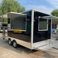 Camion de nourriture Café Hambourg Chariot BBQ Pizza Four Street Food Trailer avec entièrement équipements de cuisine