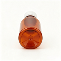 Flacon transparent brun en PET de 100 cc avec échelle graduée, petit goulot, pour le stockage d'engrais liquides et de solutions nutritives