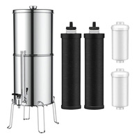 Filtre de comptoir en acier inoxydable Fontaine à boire extérieure alimentée par gravité 2.9 gallons