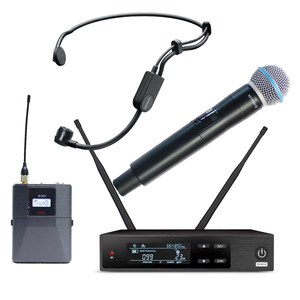 Système de microphone sans fil QLXD4 <span class=keywords><strong>Beta58</strong></span>+ avec émetteur de poche supplémentaire, numérique 24 bits, 100 canaux UHF, véritable diversité - Product Image 1
