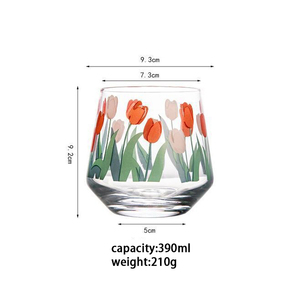 Ly thủy tinh hoa tulip sáng tạo - Trong suốt 385-390ml, có thể tái sử dụng, dùng cho tráng miệng & đồ uống như mousse, sữa, nước ép, sinh tố - Product Image 6