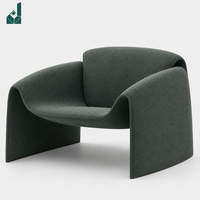 Chaise de visiteur de luxe contemporaine en tissu à dossier incurvé, ergonomique, pour bureau, hall d'attente
