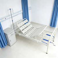 Lit d'hôpital de luxe en acier inoxydable à deux manivelles, nouveau mobilier hospitalier, prix compétitif, populaire auprès des cliniques, en promotion pour le secteur médical