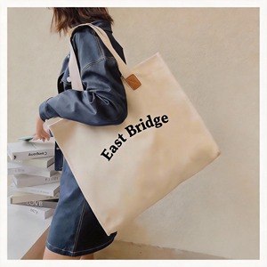 Sac fourre-tout en toile de coton grand format, promotion en gros, logo personnalisé imprimé, sac publicitaire long, usage quotidien, recyclable, sac de shopping tendance - Product Image 1