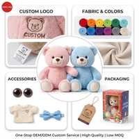 Boneka Beruang Custom Super Lembut Bahan Katun Organik Ramah Lingkungan Desain Kartun Bersertifikat CE/CPC OEM/ODM Satu Atap