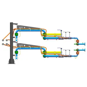 Veiligheid Telescopische Roestvrij Stalen Bodem Lng Laden Arm Kogelgewricht Lente Balans Ontwerp Leverancier Voor Lng Plant