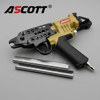 Pince à anneaux de serrage en aluminium ASCOTT SC7C C24, agrafeuse pneumatique 15GA pour cage, canapé, matelas, outils de fixation, pistolet pneumatique à anneaux de serrage