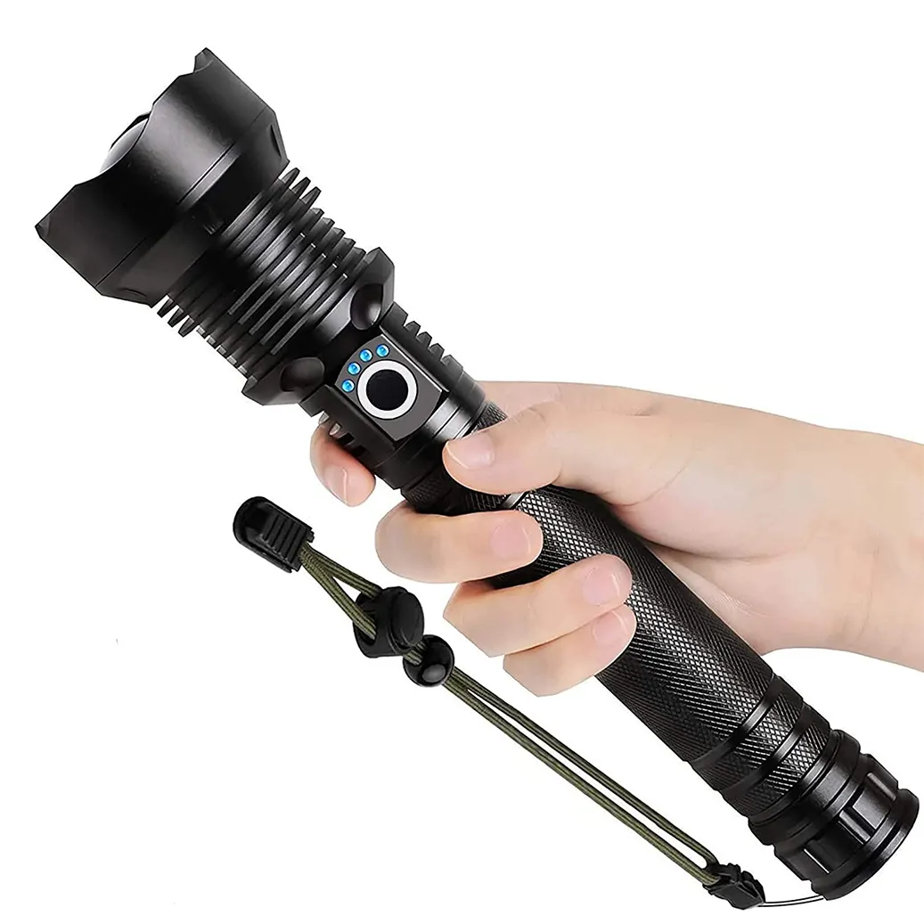 Xhp90 Powerful Emergency Led Strong Light Torch Flashlight 10km 90000 Lumens 100000 Lumens Waterproof Flashlights Rechargeable