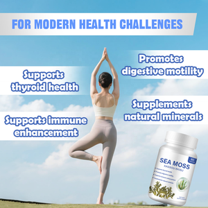 קפסולות אצות ים OEM סופרפוד 60 כמוסות, מועשרות בתמצית שורש בורדוק ואצות חומות. - Product Image 6