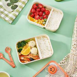 Boîte à bento durable avec cuillère-fourchette intégrée, récipient à sauce, qualité alimentaire, sans BPA, étanche, compatible micro-ondes, pour la maison et les voyages - Product Image 4