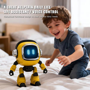 Robot intelligent Wi-Fi en plastique pour enfants, jouet éducatif interactif de bureau avec commande vocale, IA, musique et lumières - Vente en gros - Product Image 2