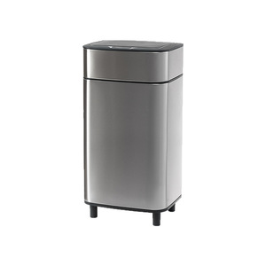 Cubo de basura automático de acero inoxidable, cubo de basura rectangular de 10L para interiores, para cocina, baño, dormitorio - Product Image 2