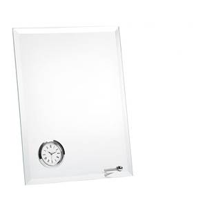 Glass <b>Mirror</b> With <b>Clock</b> 140X190 Towel Bar Mounted - Product Image 2