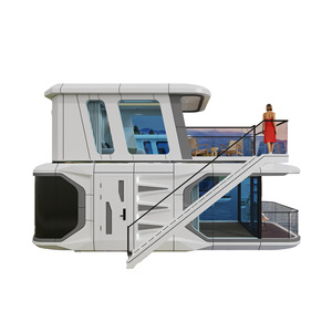 Casa Móvil de Dos Pisos, Cápsula Espacial, Terraza de Cristal, Instalación Fácil, Diseño Contemporáneo - Product Image 3