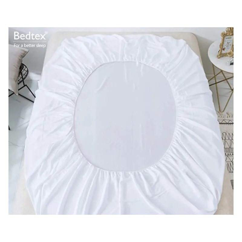 Queen Fitted Waterproof Mattress Cover , Terry Cloth Waterproof Terry Cotton Mattress Protector