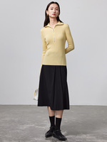 Automne hiver demi-ouvert poitrine fermeture éclair femmes pull léger demi-col haut Base coupe ajustée décontracté tout match haut tricots doux