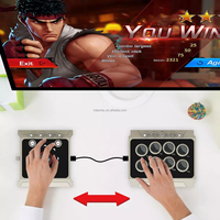 Manette de jeu PG-9221 Street Fighter pour Switch PS4 PS3 Contrôleur de jeu de combat pour Android PC Contrôleur de jeu Dichotomy